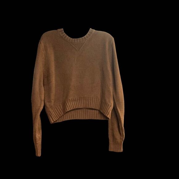 DOUBLE ZERO Mystical Women’s Brown Cropped Sweater Size Medium - Picture 1 of 8